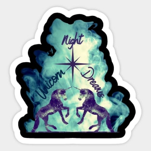 Unicorn Night Dreams Sticker